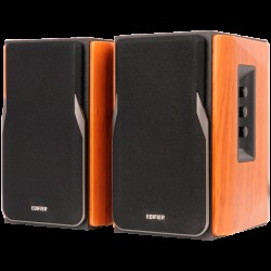 Edifier R1380DB 2.0 Bookshelf Speakers, BT V5.1, Optical, Coaxial, RCA, 1-inch Tweeters, 4-inch Drivers, 42W (RMS), Control Knobs and Remote Control, Brown
