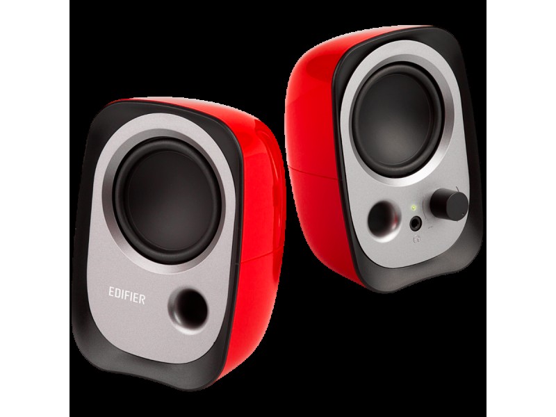 Edifier R12U 2.0 Audio System, USB, AUX, 2.25-inch Drivers, 4W (RMS), Volume Control, Red