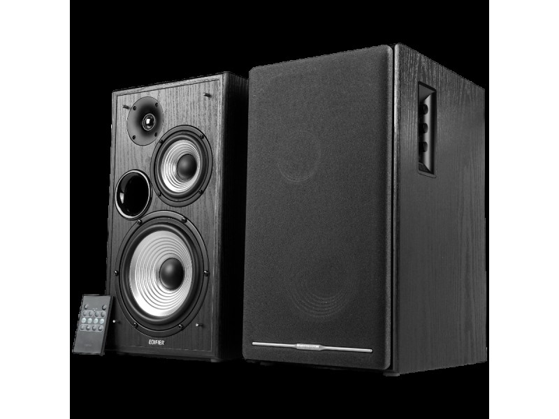 Edifier R2750DB 2.0 Bookshelf Speakers, BT V5.1, Optical, Coaxial, RCA, 0.75-inch Tweeters, 4-inch Drivers, 6.5-inch Woofers, Sub-Out, 136W (RMS), Control Knobs and Remote Control, Black