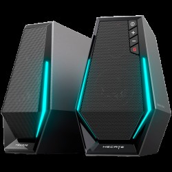 Edifier G1500 2.0 Audio System, BT V5.3, USB, AUX, 2.5-inch Drivers, RGB Lighting, 5W (RMS), Black