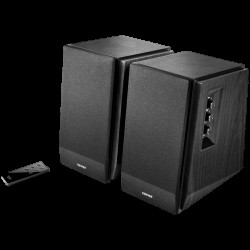 Edifier R1700BT 2.0 Bookshelf Speakers, BT V5.1, RCA, 0.75-inch Tweeters, 4-inch Drivers, 66W (RMS), Control Knobs and Remote Control, Black