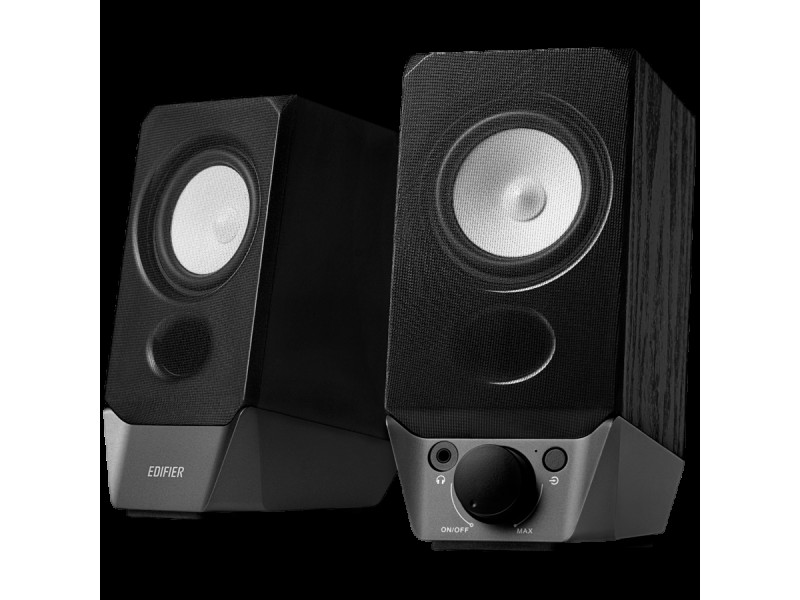 Edifier R19BT 2.0 Audio System, BT V5.3 USB, AUX, 2.75-inch Drivers, 4W (RMS), Volume Control, Black