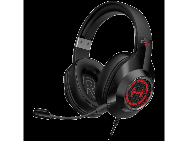 Edifier G2 II USB Gaming Headset, 50mm drivers, Virtual 7.1 Surround, RGB lighting, Noise-Canceling Microphone, Black