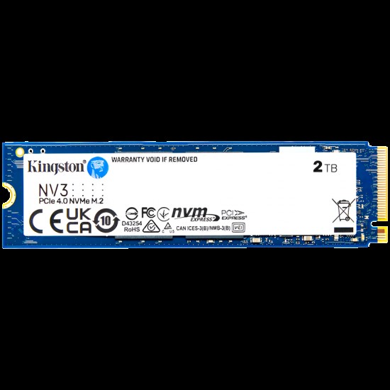 Kingston 2TB NV3 SSD M.2 2230 PCIe 4.0 NVMe, Read: 6,000/ Write: 5,000MB/s