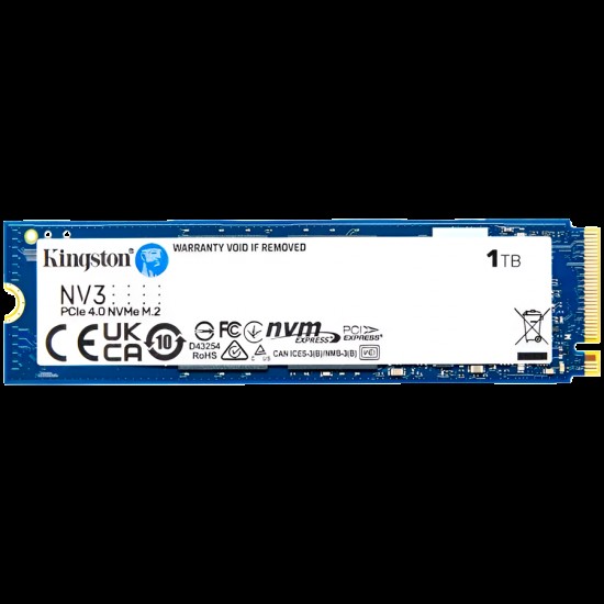 Kingston 1TB NV3 SSD M.2 2230 PCIe 4.0 NVMe, Read: 6,000/ Write: 4,000MB/s