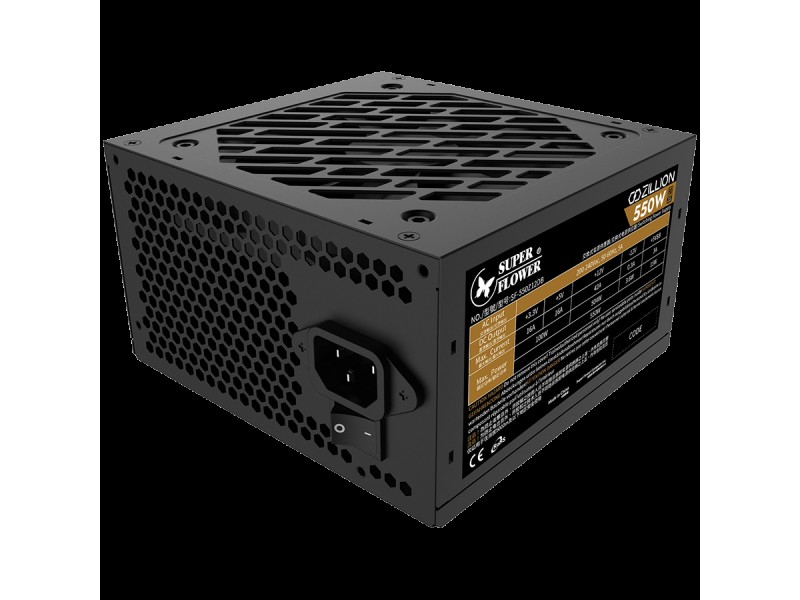 Super Flower Zillion DB Bronze 850W ATX 2.4 80 Plus Bronze, Flat Black Cables, 120mm Fan, 3 Year Warranty
