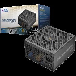 Super Flower Leadex III Gold 1000W ATX 3.1 80 Plus Gold, Fully Modular, Flat Black Cables, 140mm Fan, 7 Year Warranty