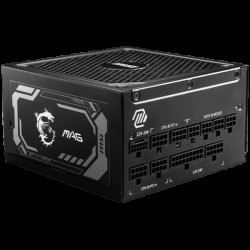 MSI MAG A1000GL PCIE5, 1000W, 80 Plus Gold, 135mm Fluid Dynamic Bearing Fan, Protections: OCP/OVP/OPP/OTP/SCP/UVP, Dimensions: 150mmx150mmx86mm