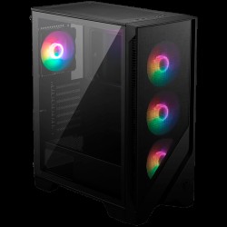 MSI MAG FORGE 120A AIRFLOW, Mid-Tower, ATX/M-ATX/ITX, 2x USB 3.2 Gen 1 Type-A, 1x Audio/1x Mic, LED On/Off Button, ARGB Hub, 6x 120mm ARGB Fans, Mesh Panel, 4mm Tempered Glass