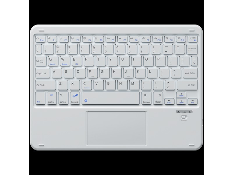 Blackview K2 Bluetooth Keyboard, 242.3х168.7х6.5, Bluetooth 3.0, Battery 280 mAh, Windows, Android, iOS, White