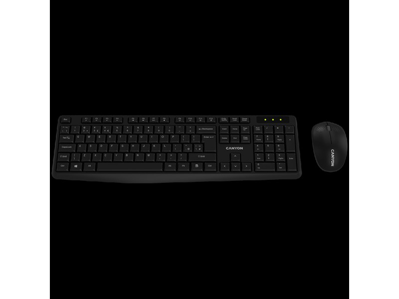 CANYON SET-W01 EN/BG Keyboard+Mouse Wireless Black