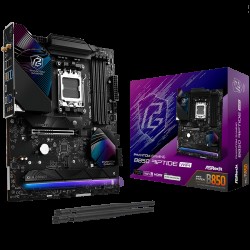 ASROCK MB Desktop B850 RIPTIDE Wi-Fi, AM5, 4x DDR5, 1x PCIe 5.0 x16, 1x Blazing M.2(PCIe Gen5x4), 3x Hyper M.2, 4x SATA3, RAID 0, 1, 10, 7.1 CH HD Audio, 1x HDMI, 9x USB 3.2, 8x USB 2.0, 3x USB-C, 2.5G LAN, 2x Wi-Fi 7, 1x HDMI, 1x SPDIF, ATX