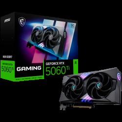 MSI Video Card Nvidia GeForce RTX 5060 Ti 8G GAMING OC, 8GB GDDR7, 128bit, Effective Memory Clock: 28000MHz, Boost: 2647 MHz, 4608 CUDA Cores, PCIe 5.0, 3x DP 2.1b, HDMI 2.1b, RAY TRACING, Dual Fan, 1x16pin, 600W Recommended PSU, 3Y
