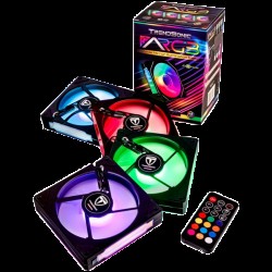ARGB Fan*4 & ARGB controller & Remote ; Fan : 120 x 25 x 120mm, PWM 4PIN(Male & Female); ARGB 5V 3PIN(Male & Female)Speed: 800-1800RPM(PWM)