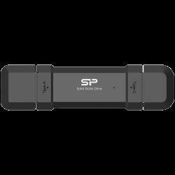Silicon Power 500GB DS72 Dual USB-C/USB 3.2 Gen 2, Portable External SSD, Steam Deck and iPhone 15 Pro, R/W: up to 1050MB/s; 850MB/s, Black Silicon Power 500GB DS72 Dual USB-C/USB 3.2 Gen 2, Portable External SSD, Steam Deck and iPhone 15 Pro, R/W: up to 1050MB/s; 850MB/s, Black