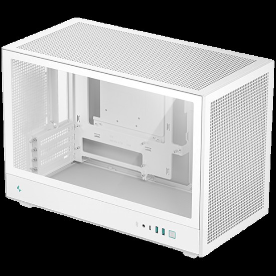 DeepCool CH260 WH, Mini Tower, Mini-ITX, 2xUSB3.0, 1xType-C Gen 2, 1xAudio, Mesh Panel, White, 2Y, R-CH260-WHNGM0-G-1