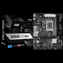 ASROCK MB LGA1700 B760 2 x DDR5 DIMM 2 x Hyper M.2 4 x SATA3 2 x HDMI Ports Micro ATX