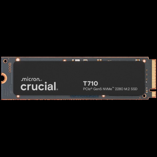 CRUCIAL T710 1TB PCIe Gen5 NVMe M.2 2280 SSD up to 14900 MB/s read and 13700 MB/s write