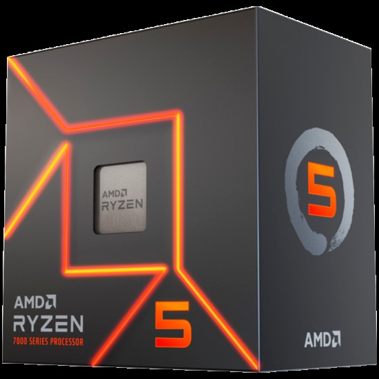 AMD CPU Desktop Ryzen 5 6C/12T 7400 (4.3GHz,22MB,65W,AM5) MPK, with Radeon Graphics and Wraith Stealth Cooler