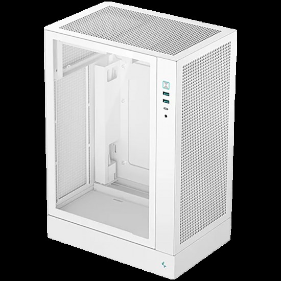 DeepCool CH170 PLUS WH, Mini Tower, Mini-ITX/Micro-ATX, 2xUSB3.0, 1xType-C Gen 2, 1xAudio/Mic, Mesh Panel, White, R-CH170-WHNGM0-G, 2Y
