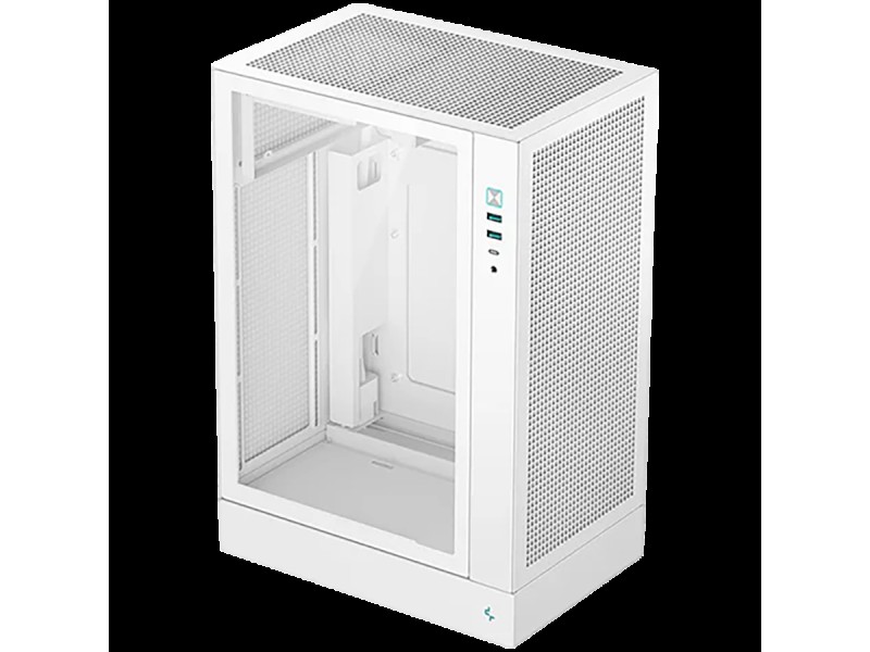 DeepCool CH170 PLUS WH, Mini Tower, Mini-ITX/Micro-ATX, 2xUSB3.0, 1xType-C Gen 2, 1xAudio/Mic, Mesh Panel, White, R-CH170-WHNGM0-G, 2Y
