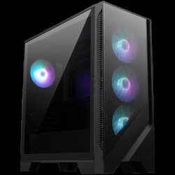 MSI MAG FORGE 321R AIRFLOW, Mid-Tower, ATX/M-ATX/ITX, 2x USB 3.2, 1x USB 3.2 Gen 2x2 Type-C, 1x Audio/Mic, LED Button, ARGB Hub, 4x 120mm ARGB Fans, Mesh Panel, Tempered Glass, Black MSI MAG FORGE 321R AIRFLOW, Mid-Tower, ATX/M-ATX/ITX, 2x USB 3.2, 1x USB 3.2 Gen 2x2 Type-C, 1x Audio/Mic, LED Button, ARGB Hub, 4x 120mm ARGB Fans, Mesh Panel, Tempered Glass, Black
