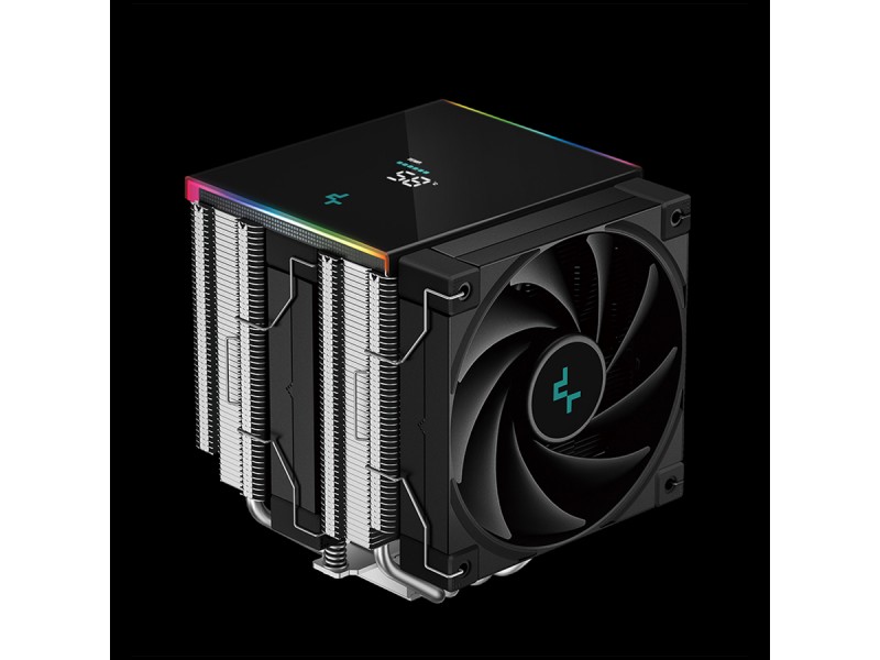DeepCool AK620 DIGITAL SE, CPU Air Cooler, 2x120mm PWM Fans, 6 Heatpipes, Black, LGA2066/2011-v3/2011/1851/1700/1200/115x, AMD AM5/AM4, 129x138x161 mm(LxWxH), R-AK620-BKADMN-GJD, 3Y