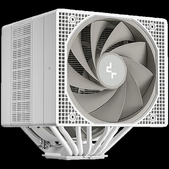 DeepCool ASSASSIN VC ELITE WH, CPU Air Cooler, 1x120mm + 1x140mm FDB Fans, Fan Speed Switch, Vapor Chamber, 7 Heatpipes, White, LGA20xx/1851/1700/1200/115x, AMD AM5/AM4, 144x147x164 mm(LxWxH), R-ASN4-WHNVNN-GJD, 6Y