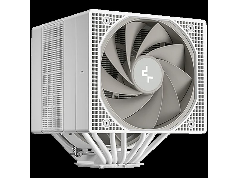DeepCool ASSASSIN VC ELITE WH, CPU Air Cooler, 1x120mm + 1x140mm FDB Fans, Fan Speed Switch, Vapor Chamber, 7 Heatpipes, White, LGA20xx/1851/1700/1200/115x, AMD AM5/AM4, 144x147x164 mm(LxWxH), R-ASN4-WHNVNN-GJD, 6Y