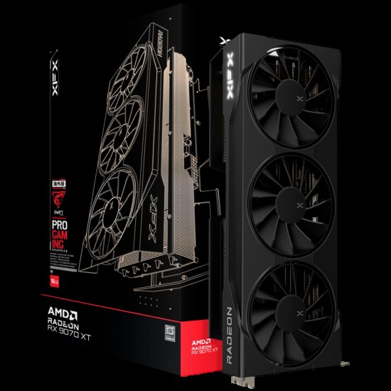 XFX Swift AMD Radeon RX 9070XT Triple Fan 16GB GDDR6 256-bit HDMI 3x DP, SI ONLY