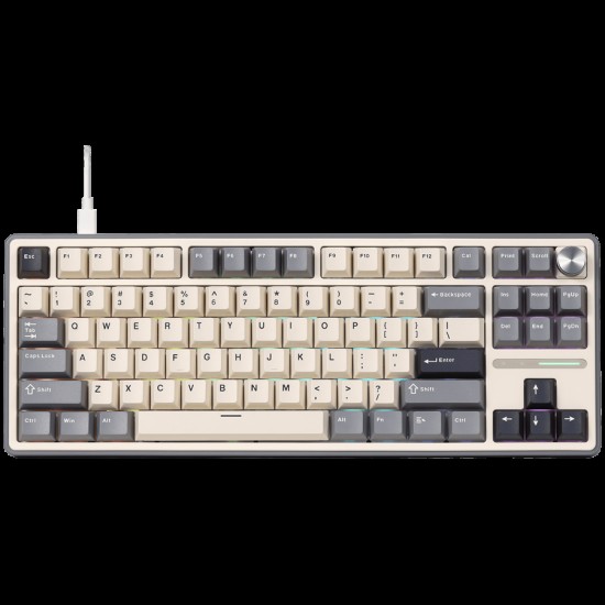 ROYAL KLUDGE R87Pro Half Grey Gaming Keyboard Creamy switch