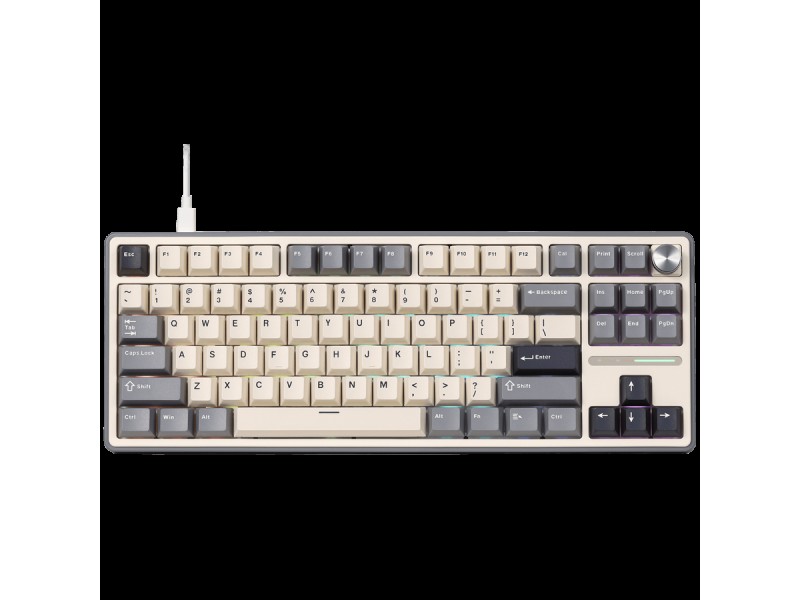 ROYAL KLUDGE R87Pro Half Grey Gaming Keyboard Creamy switch
