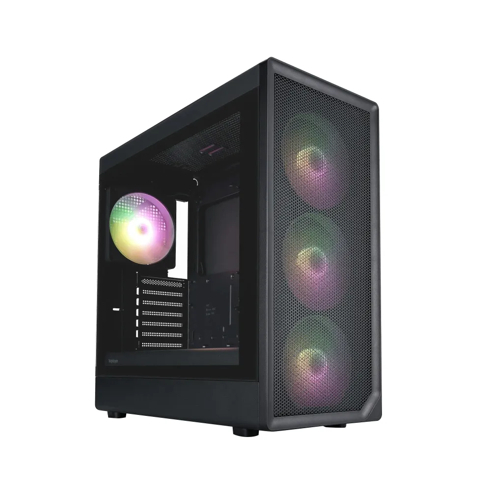 1stPlayer кутия Case ATX - AU8 Black - 4 x 140 mm A-RGB fans included, USB-C