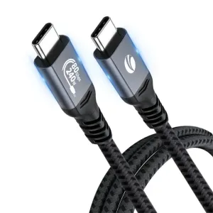 VCom кабел Cable Thunderbolt 5 / USB4 - USB-C 80Gbps PD240W 0.6m Black - CU584M-0.6m