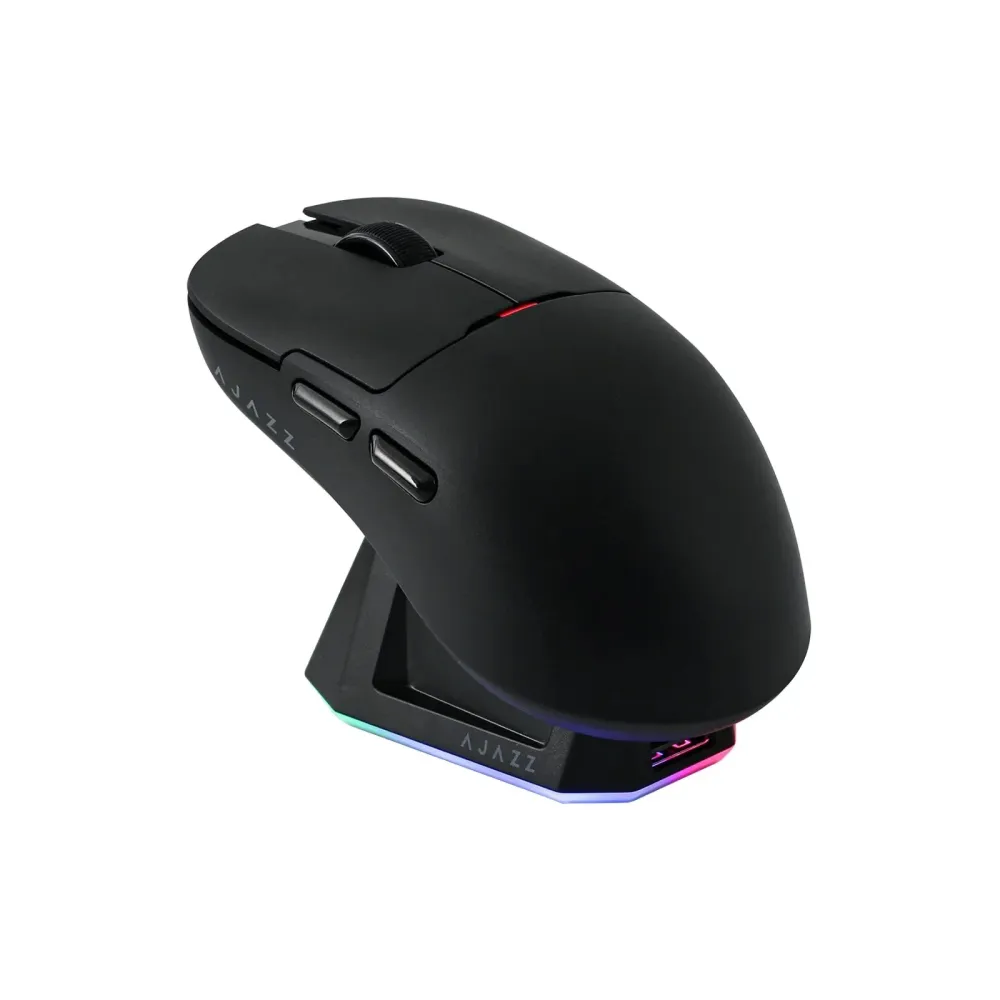 Ajazz професионална геймърска мишка AJ159P MC - Wireless Gaming Mouse - 1K, Magnetic Charging Dock, Black