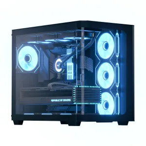 AeroCool кутия Case ATX - P500C-G-BK-v1 - 4 x 120 mm Infinity Mirror A-RGB