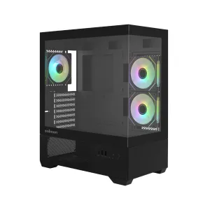 Zalman кутия Case ATX - Chronix BLACK V2 - 3 x 120 mm A-RGB, USB-C, Tempered Glass