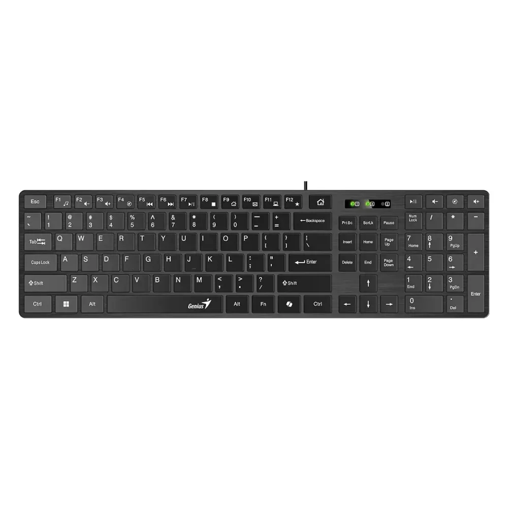 Genius клавиатура Slim Keyboard SlimStar 126 Black - Copilot, Low profile Chocolate