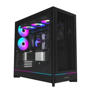 Montech кутия Case ATX - HS01 PRO (B) - 5 x 120 mm ARGB Fans, USB-C, Black