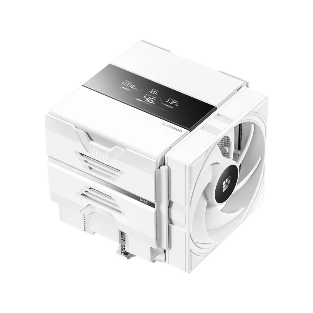 Sudokoo охладител CPU Cooler SK620V WHITE - Dual-Tower - LGA1851/AM5 Sudokoo охладител CPU Cooler SK620V WHITE - Dual-Tower - LGA1851/AM5