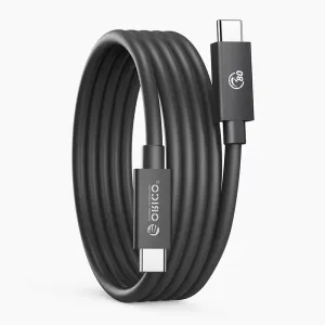 Orico кабел Cable Thunderbolt 5 / USB4 - USB-C 80Gbps PD240W 1m Black - TBZ5-10-BK
