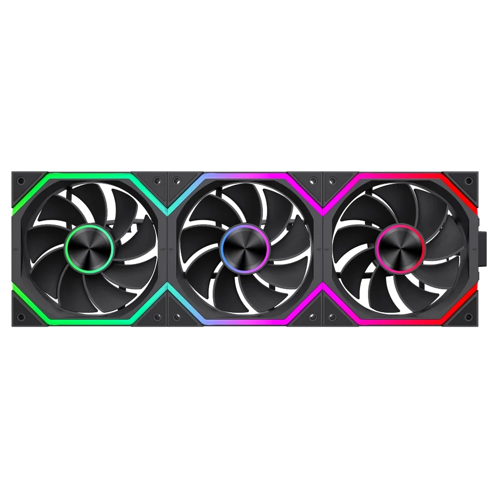Gamemax Комплект вентилатори Fan Pack 3-in-1 3x120mm - FN12A-N2 WL-R - Reverse, Daisy-Chain, A-RGB Gamemax Комплект вентилатори Fan Pack 3-in-1 3x120mm - FN12A-N2 WL-R - Reverse, Daisy-Chain, A-RGB