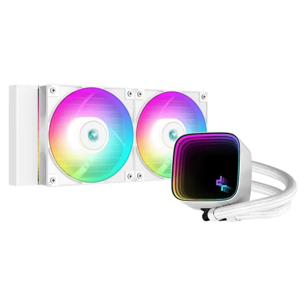 DeepCool водно охлаждане Water Cooling LS520 SE White - Addressable RGB, Infinity mirror design - LGA1700/AM5