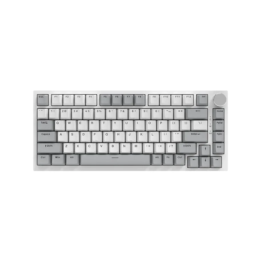 Ajazz геймърска механична клавиатура Gaming Mechanical Keyboard AK820 - AS Red Switch [Linear] (English US), Gray White, White Light