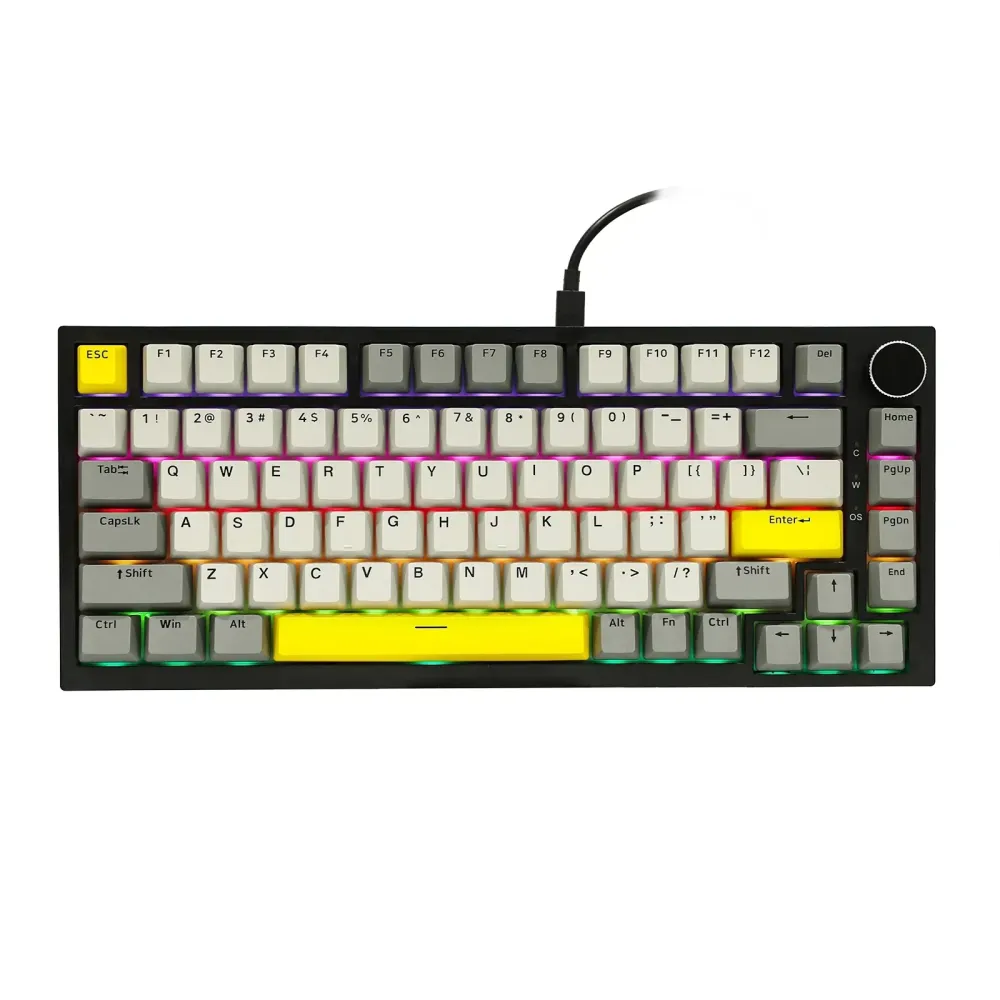 Ajazz геймърска механична клавиатура Gaming Mechanical Keyboard AK820 - Moon Switches [Linear] (English US), Black, Gray, RGB