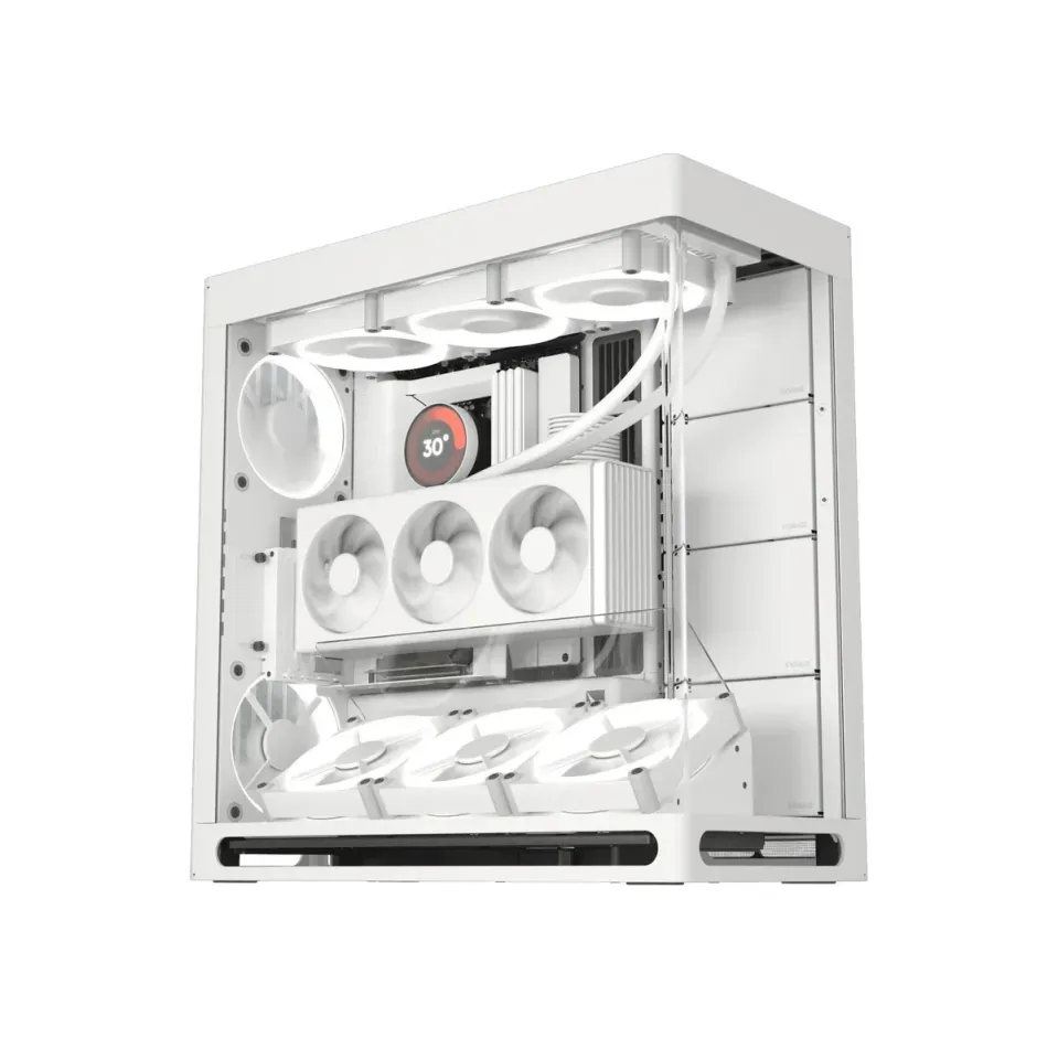 HAVN кутия Case E-ATX - HS 420 VGPU Edition White - PCIe Gen 5 riser included