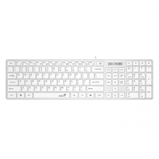 Genius клавиатура Slim Keyboard SlimStar 126 White - Copilot, Low profile Chocolate