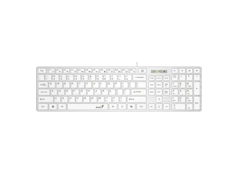 Genius клавиатура Slim Keyboard SlimStar 126 White - Copilot, Low profile Chocolate