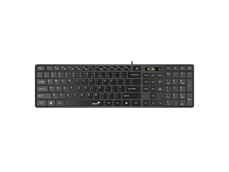 Genius клавиатура Slim Keyboard SlimStar 126 Black - Copilot, Low profile Chocolate
