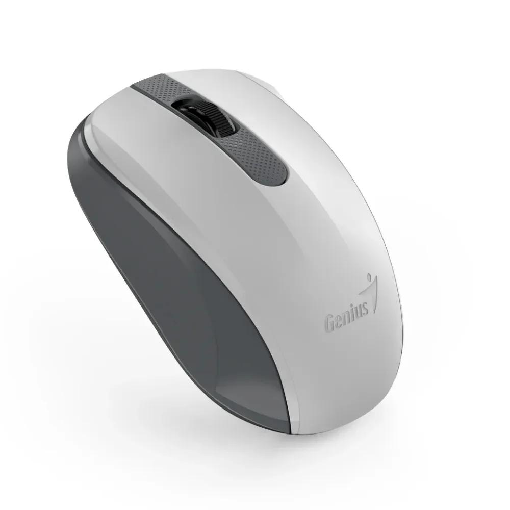 Genius безжина безшумна мишка Wireless Silent Mouse - NX-8008S White+Gray - Silent, 2.4GHz